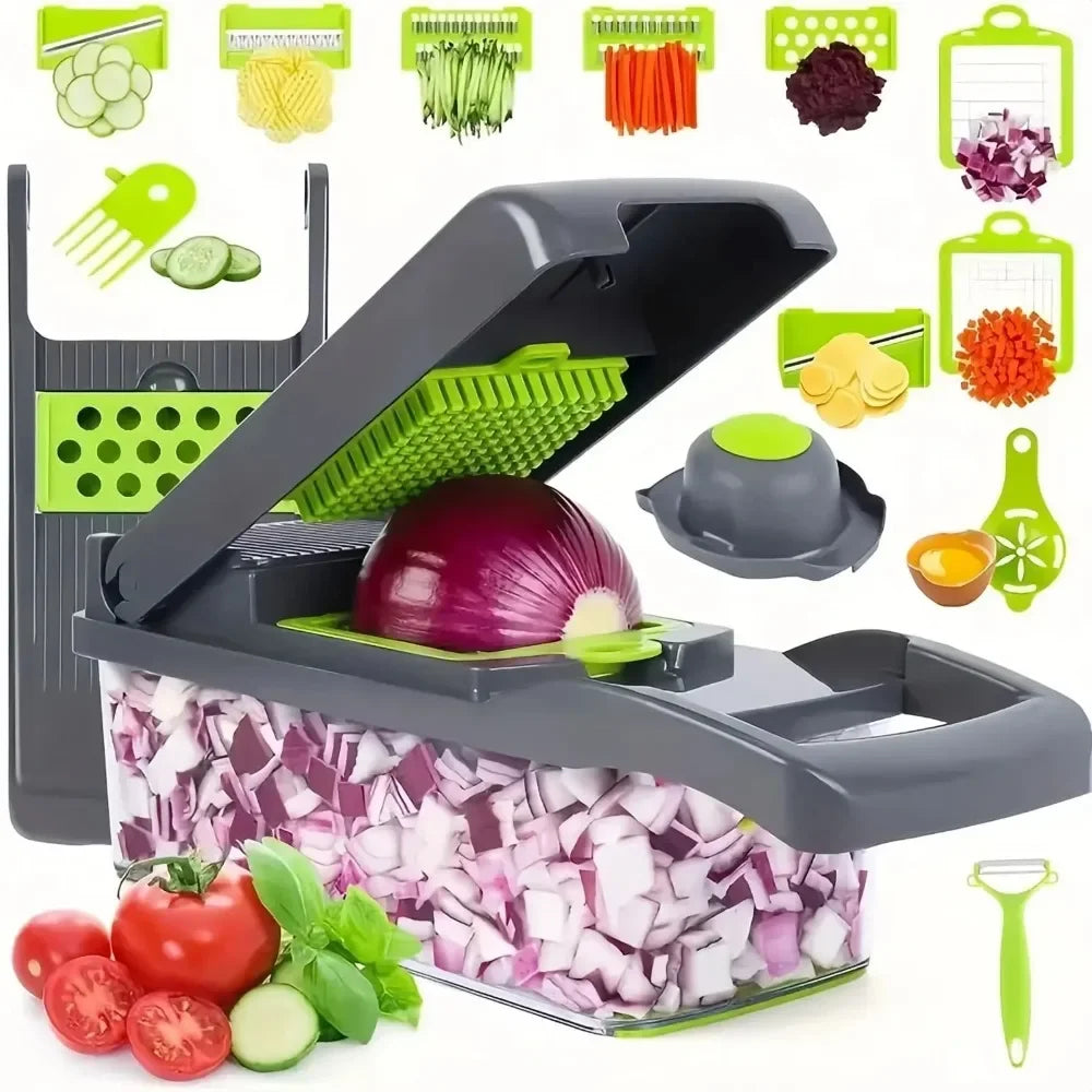 14-in-1 Vegetable Chopper — Slicer, Dicer & Cutter for Quick Meal Prep