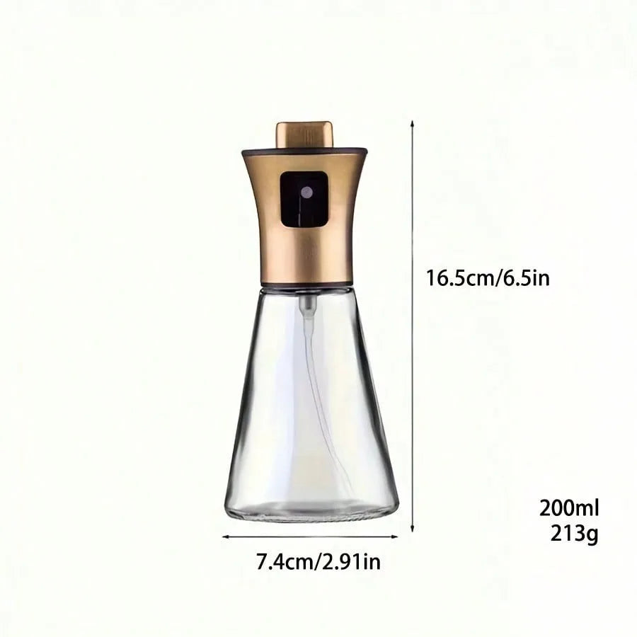 Stainless Steel Oil Sprayer — 200ml Glass Bottle