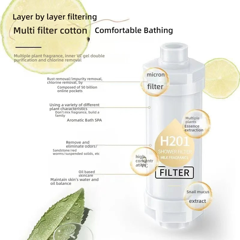 Shower Head Filter — Vitamin C Aromatherapy for Softer Skin & Hair