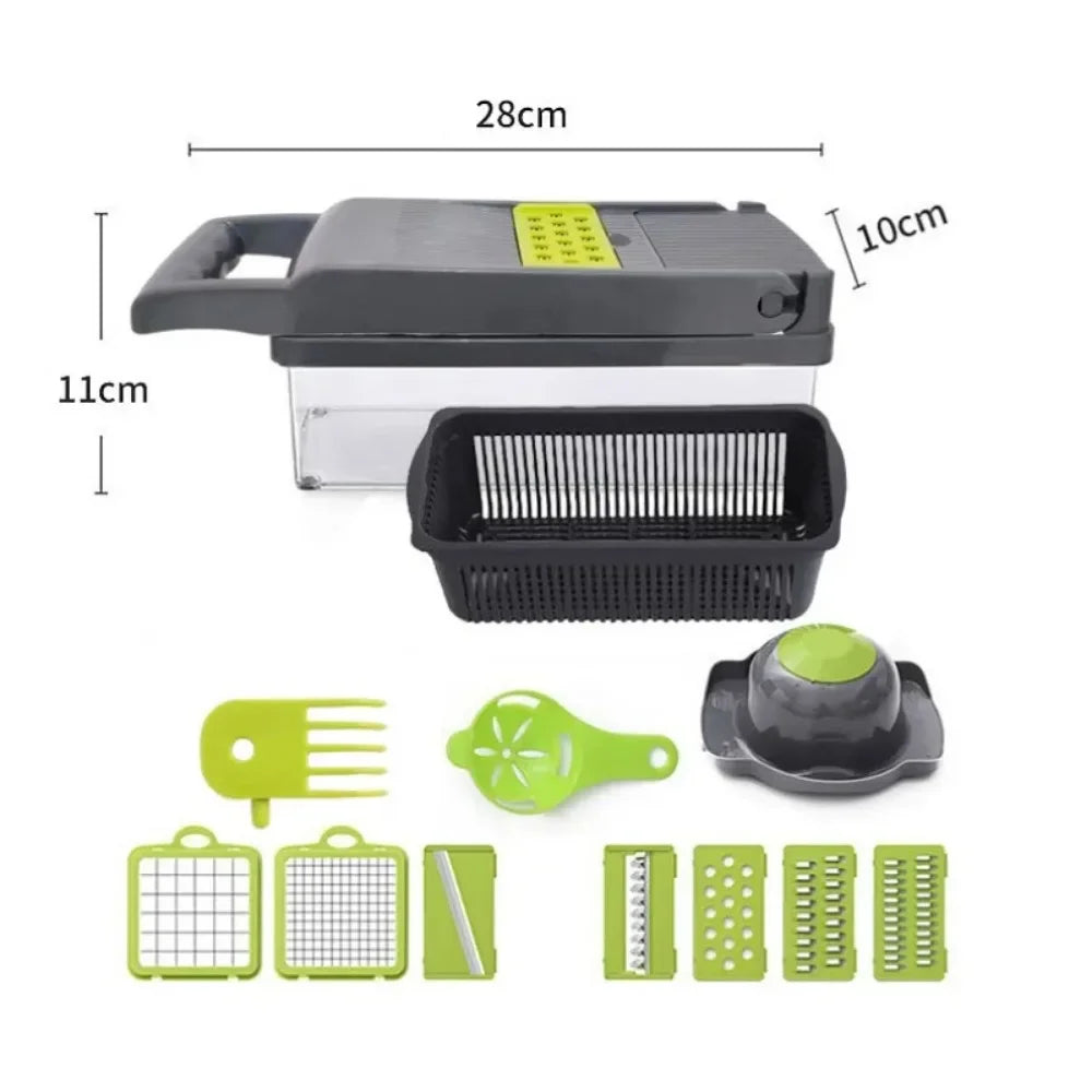 14-in-1 Vegetable Chopper — Slicer, Dicer & Cutter for Quick Meal Prep