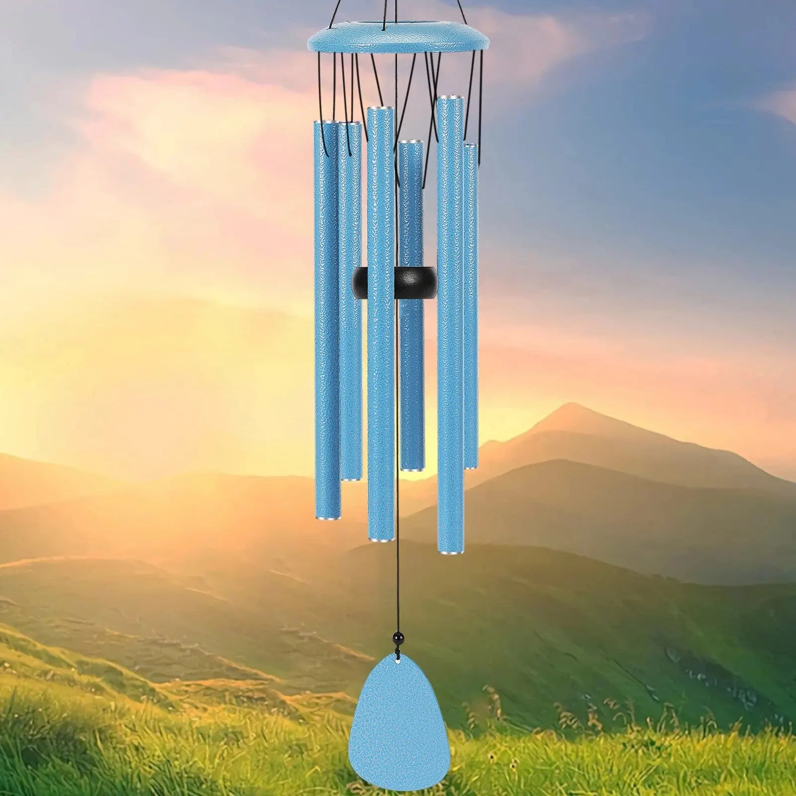 Wind Chimes 26" — Deep Tone Metal Chimes for Patio, Garden & Memorial Gifts
