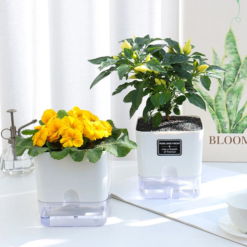 Self-Watering Planter Pot — Double Layer Magnetic Design for Indoor Plants