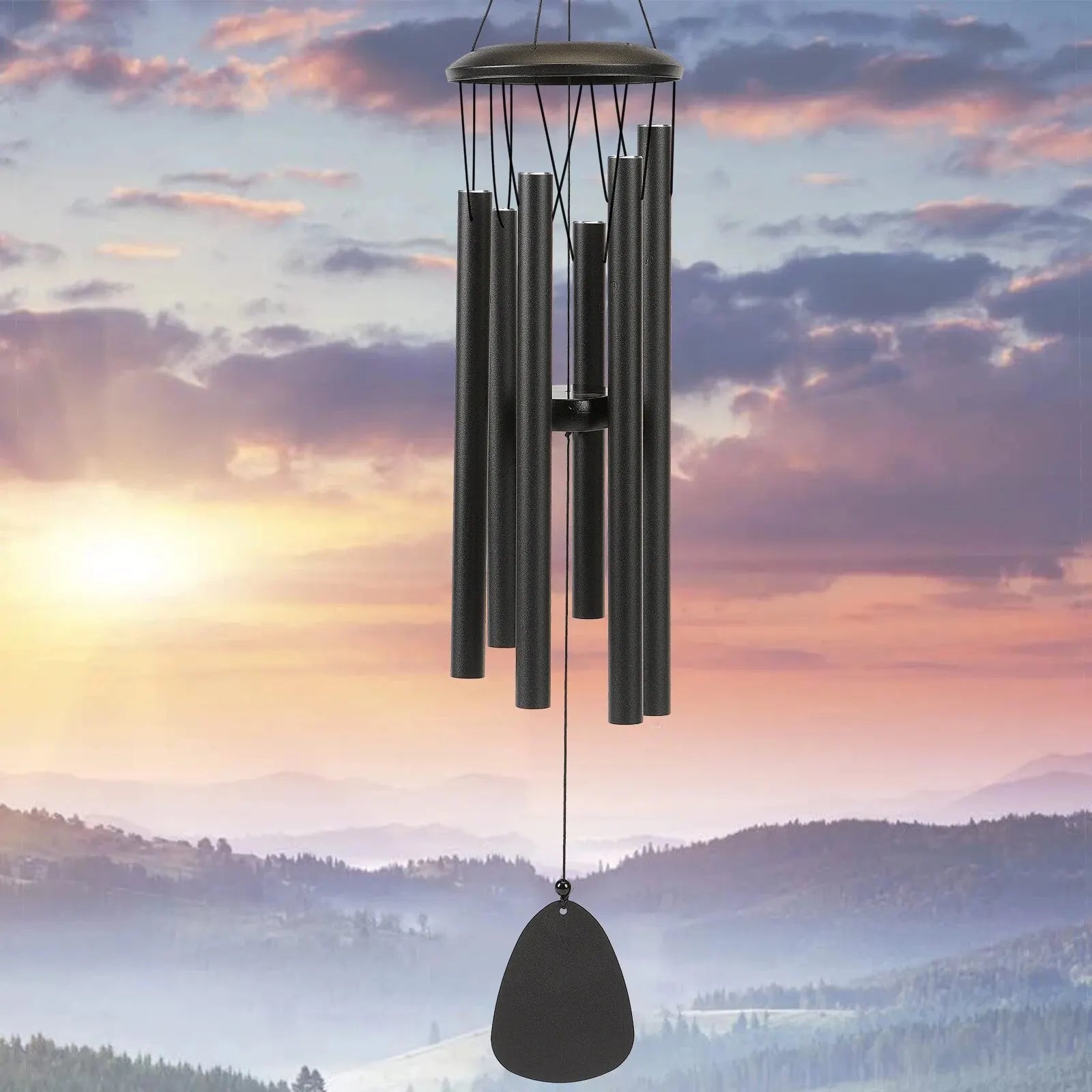 Wind Chimes 26" — Deep Tone Metal Chimes for Patio, Garden & Memorial Gifts