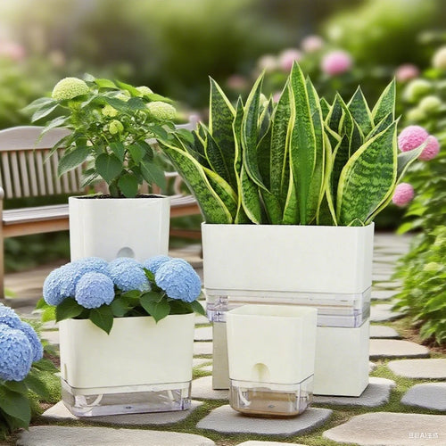 Self-Watering Planter Pot — Double Layer Magnetic Design for Indoor Plants